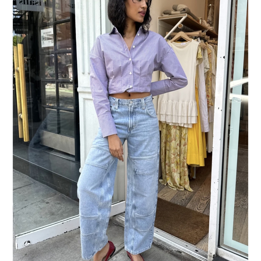 AGOLDE Tanis Utility Wide Leg Jean Conflict - Picture 2 of 5
